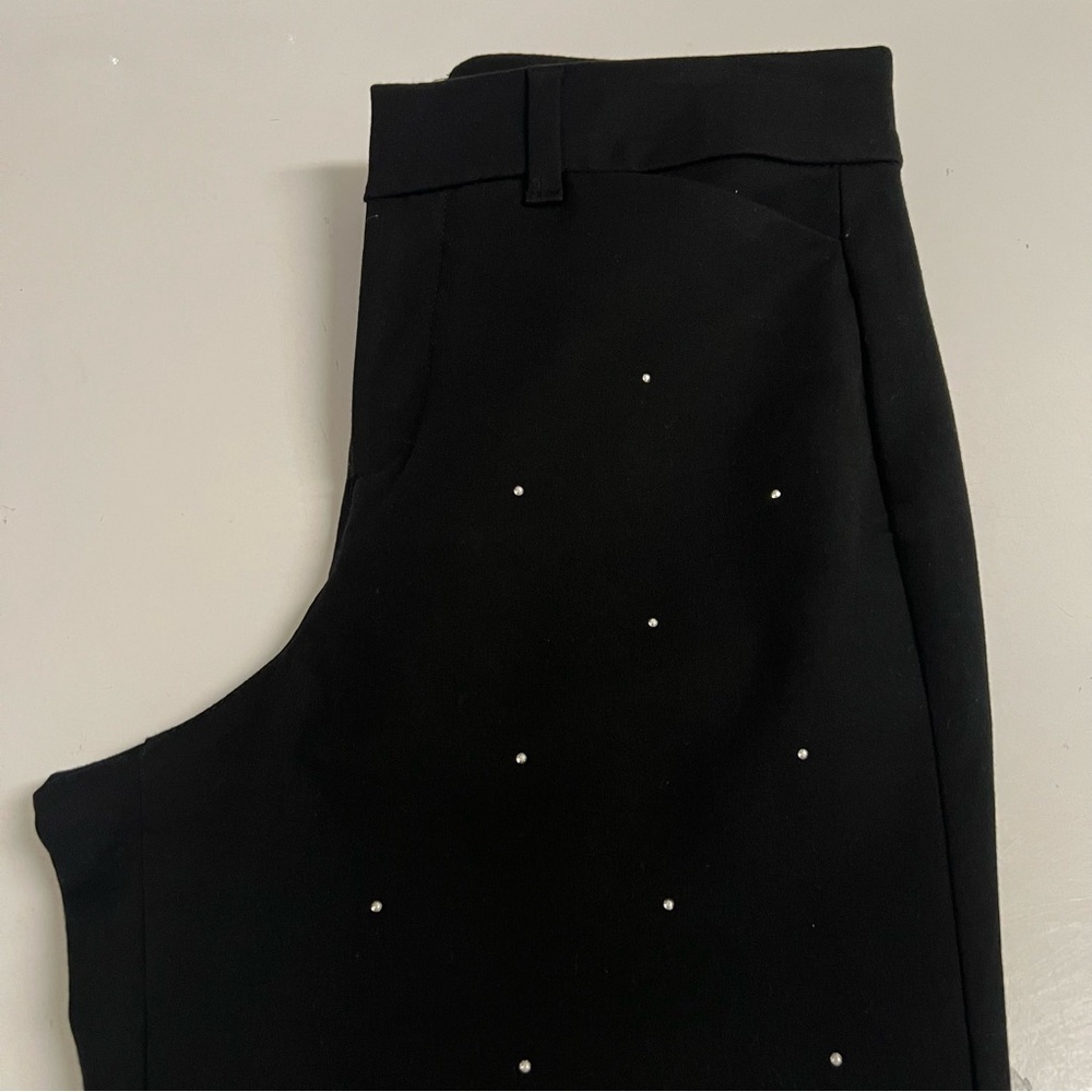 Old Navy Women's Rhinestone High Rise Pixie Skinny Pants- Black 0 - Picture 6 of 12